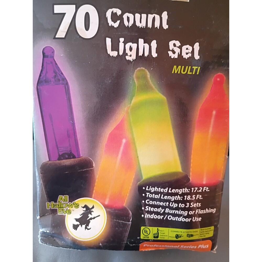 All Hallow's Eve 70ct Multicolor Halloween Themed Indoor String Light